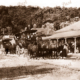 Departure of Mountjoy's coach from General Store at Lorne. Victoria. 1917 horses great ocean road