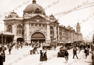 Flinders Street Railway Station c1900s Melbourne Victoria Car Tram