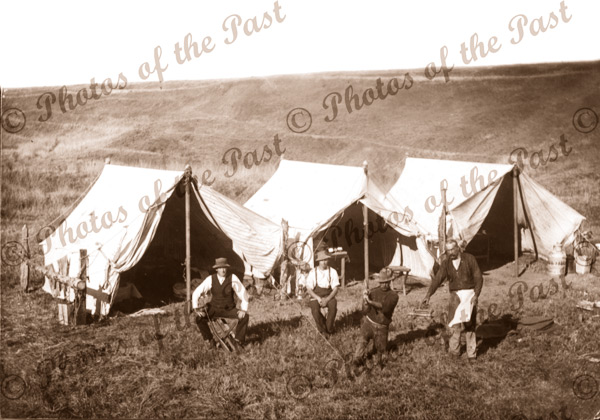 Railway worker's tents at Middleton, SA South Australia 1908