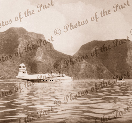 Ansett's Sunderland Flying boat, Lord Howe Island c1954