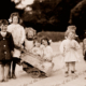 Mum's Little Darlings, children, cart c1900
