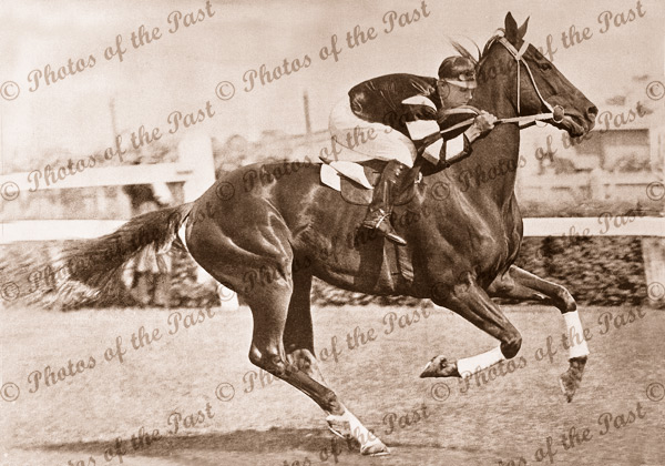 Phar Lap winning the Melbourne Cup, Vic.Victoria 1930, horse
