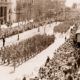 Military Parade, King William St. Adelaide, SA, South Australia c 1945