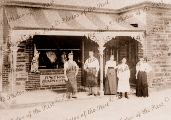 R.W.Thorpe's butcher shop, Mitcham SA, South Australia c1890
