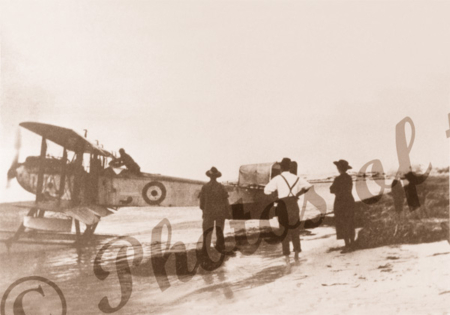 Fairey III D seaplane on beach near Ceduna SA South Auatralia c1920s
