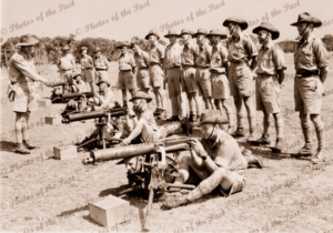 Army - machine gun practice. c1940s. SA. South Australia