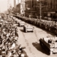 Parade of armoured vehicles, King William St, SA c1940s South Australia