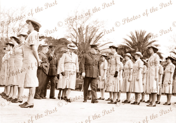 Inspection of Red Cross workers WW2 c1940s SA, South Australia