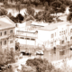 Adelaide City Baths. Overview to Torrens. SA c1940s South Australia