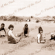 Children playing in sand at Moana Beach SA. South Australia. c1920s.