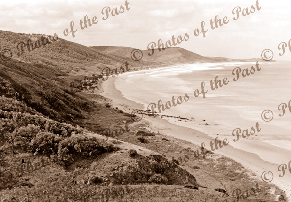 Eastern View to Aireys Inlet, Vic.Victoria. Great Ocean Road. c1900s.