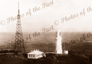 The lighthouse, Cape Otway, near Apollo Bay, Vic. Vic Railways photo Vicoria. Great Ocean Road. c1930s