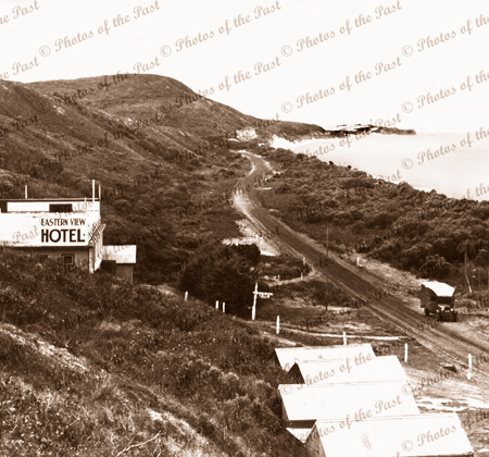 View to Split Point Lighthouse, Aireys Inlet, from Eastern View Hotel,Vic. 1930s