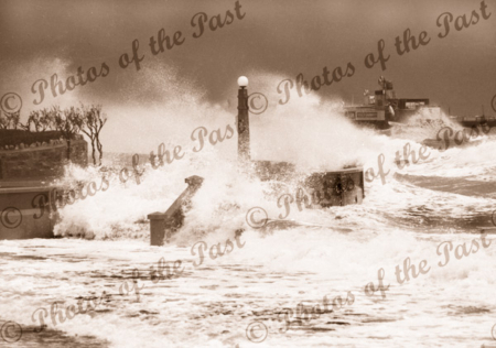 The big storm, Glenelg SA. 11 April 1948. South Australia. Ocean
