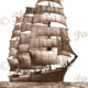4 Masted barque PASSAT under sail. Shipping. c1930s