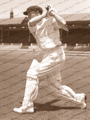 Don Bradman - cover drive. Australian cricketer c1936