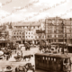 A busy scene at Circular Quay, Sydney, NSW. c1900s. New South Wales. Trams. Horses and carriages.