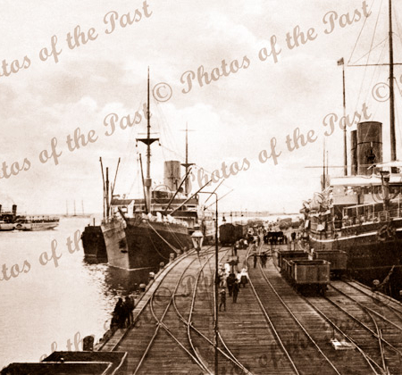 Railway Pier, Port Melbourne, Vic.c1908. Victoria. Shipping