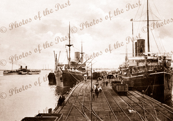 Railway Pier, Port Melbourne, Vic.c1908. Victoria. Shipping