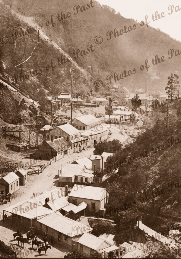 Gold mining town of Walhalla, Vic.c1900. Victoria.