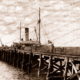 SS KARATTA at Second Valley jetty, SA. c1920s. South Australia. Shipping