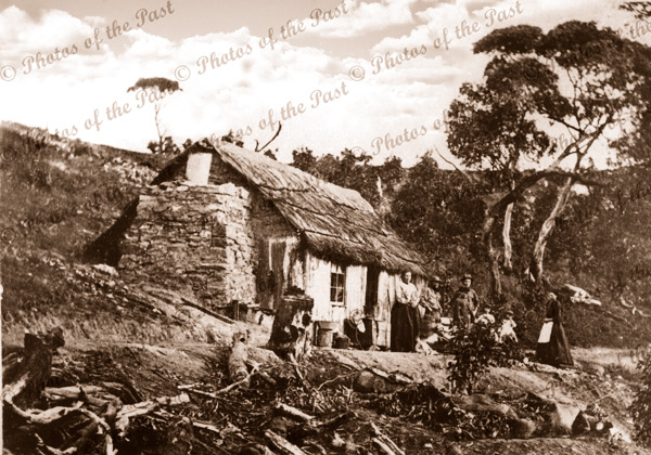 Mining manager's thatched Cottage at Talisker, SA. 1869. South Australia
