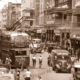Rundle St. Adelaide, SA. c1940s. South Australia. Cars, bus, bikes