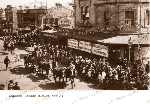 Street parade at Kapunda SA. c1910s. South Australia.