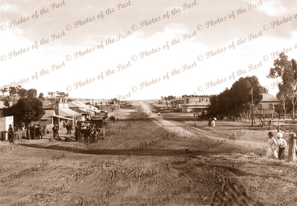 Looking down main street, Wirrabbara SA, near Pt Piriec 1900s. South Australia
