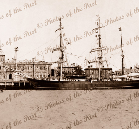 Ship ROYAL TAR, Queens Wharf, Port Adelaide, SA. 25 Dec 1893. Shipping. South Australia