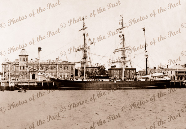 Ship ROYAL TAR, Queens Wharf, Port Adelaide, SA. 25 Dec 1893. Shipping. South Australia
