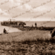 The landing, Point McLeay Mission Stn, Lake Alexandrina, SA. c1910s beach, jetty