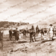 Dairy maids tending their herd in Pichi Richi Pass, SA. Devil's Prak in background. 1890s. South Australia. Flinders Rangers.