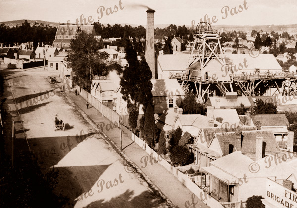 View down Barkly St from Fire Brigade Tower, Ballarat, Vic.c1890s. Victoria