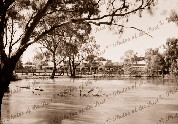 Yarriambiac Creek, Warracknabeal, Vic. 1930s, river, flood, Victoria