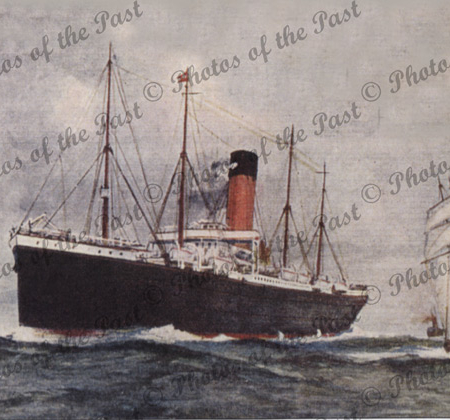 SS PERSIC, White Star Line (painting). c1910s