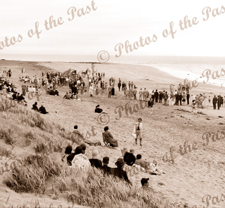 The Bathing Beach, Anglesea, Vic c1930s. Victoria. Great Ocean Road