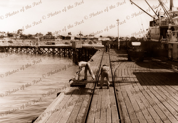 Port Lincoln, SA. April 1954. South Australia. Shipping, jetty, pier