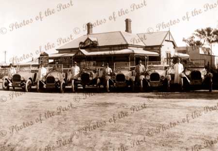 Pendle's Transport Service, Renmark, SA. c1920s. cars. South Australia