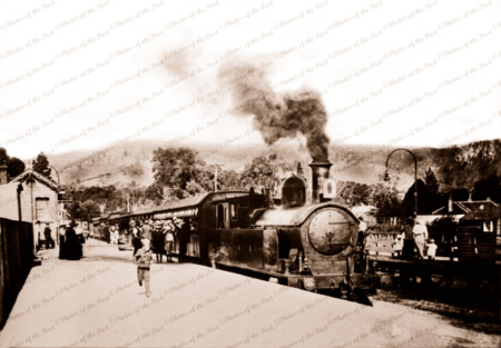 Mitcham Railway Station, SA. c1918. South Australia. Train