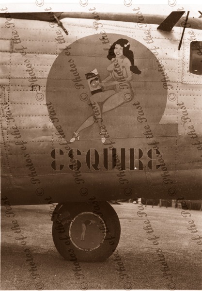 U.S.Warplane nose art WW2 - 'Esquire' c1940s