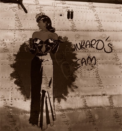 U.S.Warplane nose art WW2 - 'Drunkard's Dream' c1940s