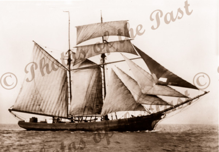 Topsail schooner DISPATCH under sail, shipping