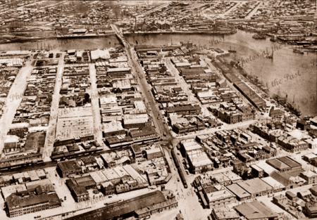 Aerial view of Port Adelaide incl. St Vincent St. SA. 1928. South Australia