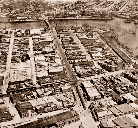 Aerial view of Port Adelaide incl. St Vincent St. SA. 1928. South Australia