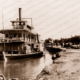 PS GEM Loading at river bank. c1910s. Riverboat