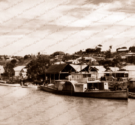 PS AVOCA at Mannum, SA. 1924. Riverboat. South Australia