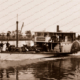 PS MURRUNDI near Mannum, SA Passengers & farm machinery. 1910 . Riverboat. South Australia