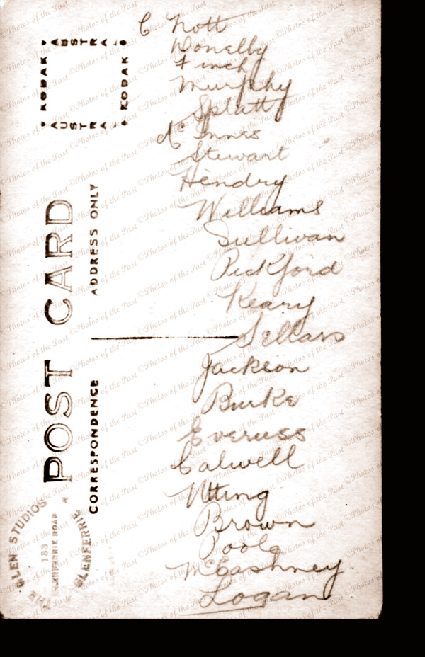 Signatures of Hawthorn Football Club, VFL. Victoria. Aussie Rules. 1926