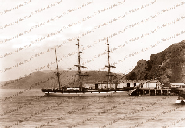 3m Barque LUTTERWORTH, Port Chalmers, NZ. Built 1868. New Zealand. Shipping
